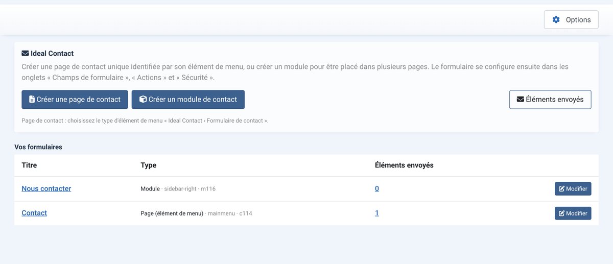 Tableau de bord : vos formulaires et les demandes reçues