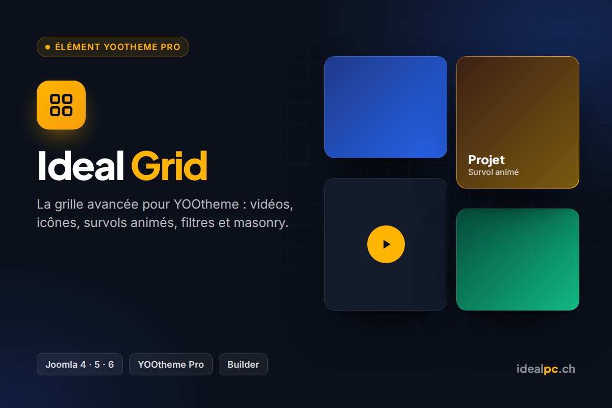Ideal Grid – Élément YOOtheme Pro pour Joomla