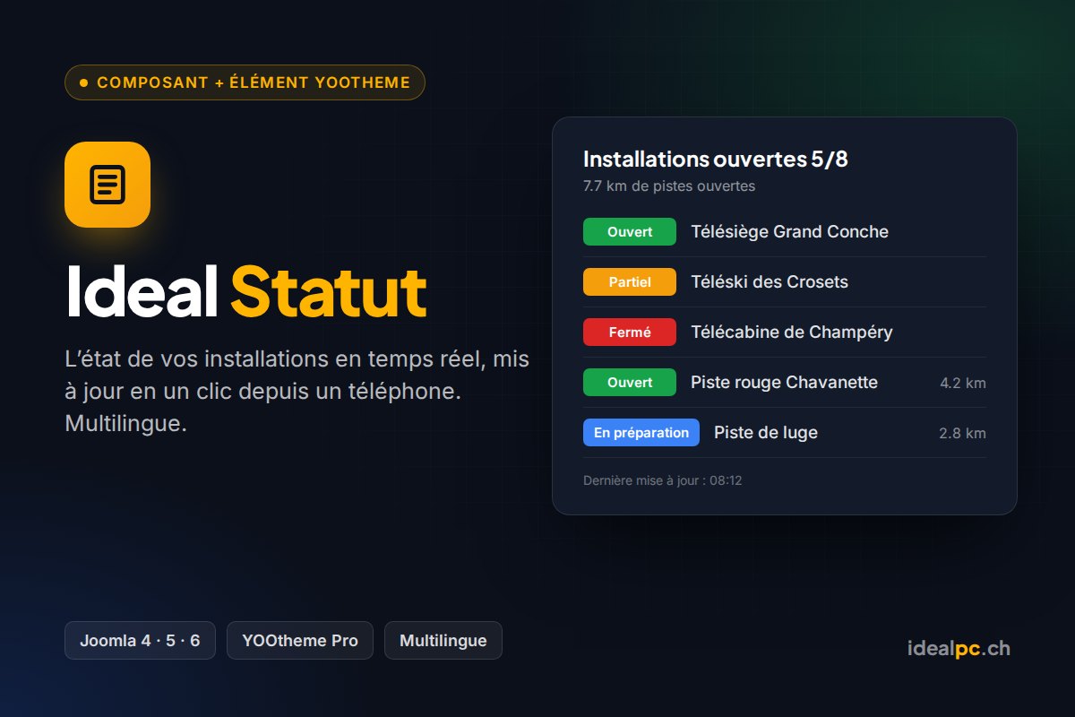 Ideal Statut – Composant + élément YOOtheme Pro pour Joomla