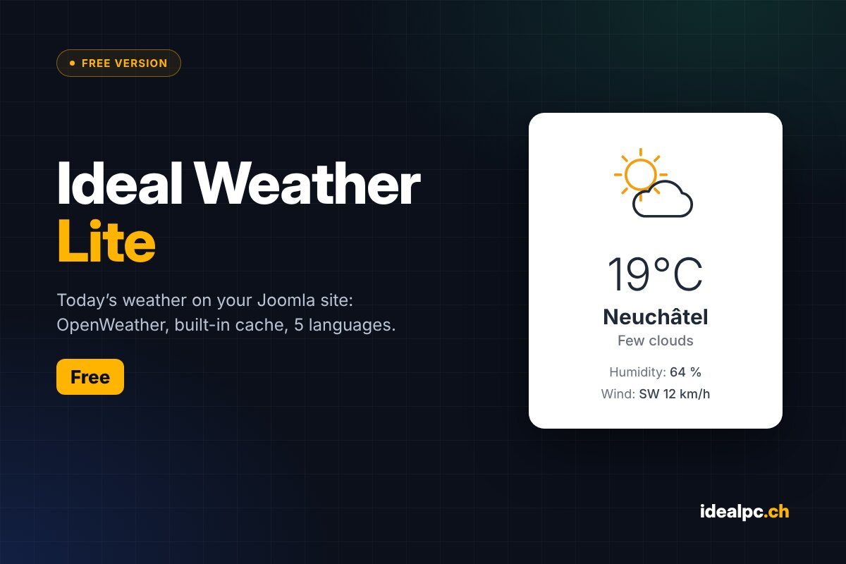 Ideal Weather Lite – free weather module for Joomla