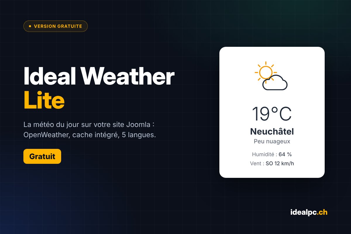 Ideal Weather Lite – module météo gratuit pour Joomla